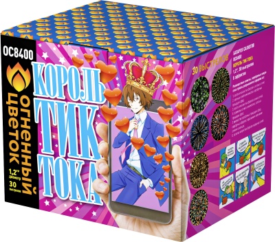 Король Тик-Тока Батарея салютов купить в Грозном | groznyj.salutsklad.ru