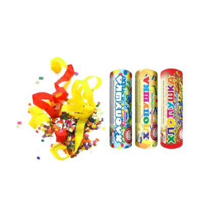 Набор ( 3конф.+3серп.) Набор хлопушек купить в Грозном | groznyj.salutsklad.ru